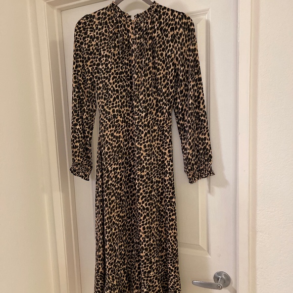J. Crew Factory Ruffleneck Leopard Dress - Picture 5 of 14